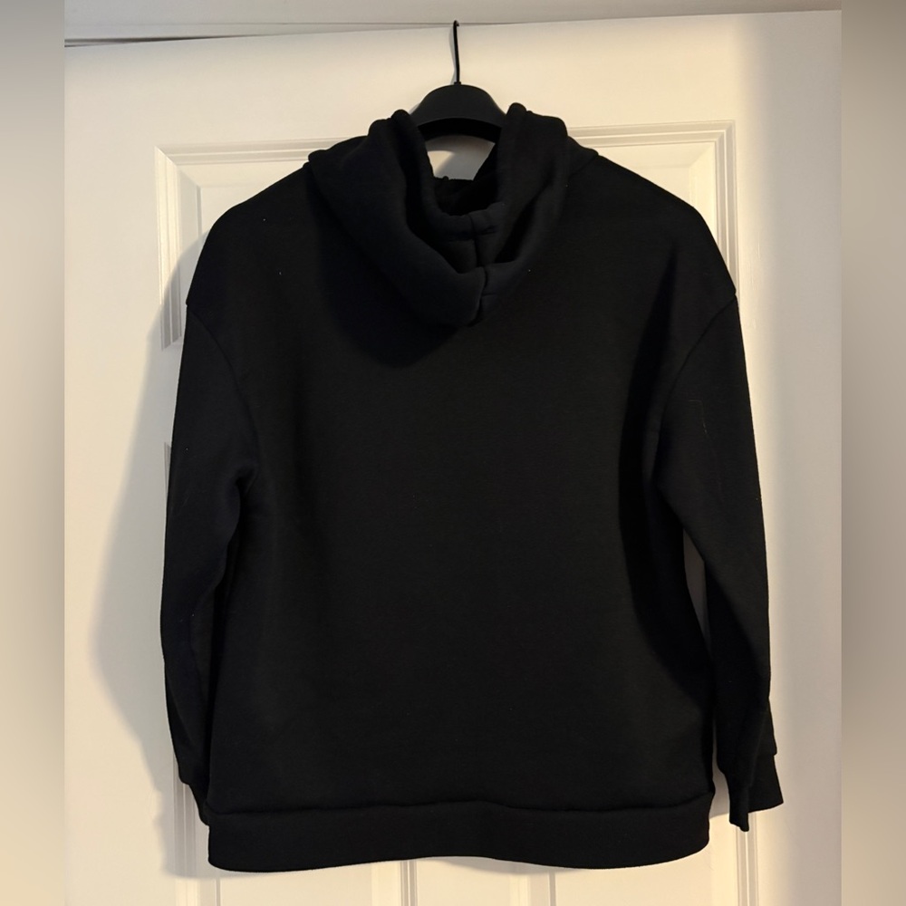 Black Hoodie with Heart Accent - Picture 3 of 3